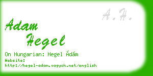 adam hegel business card